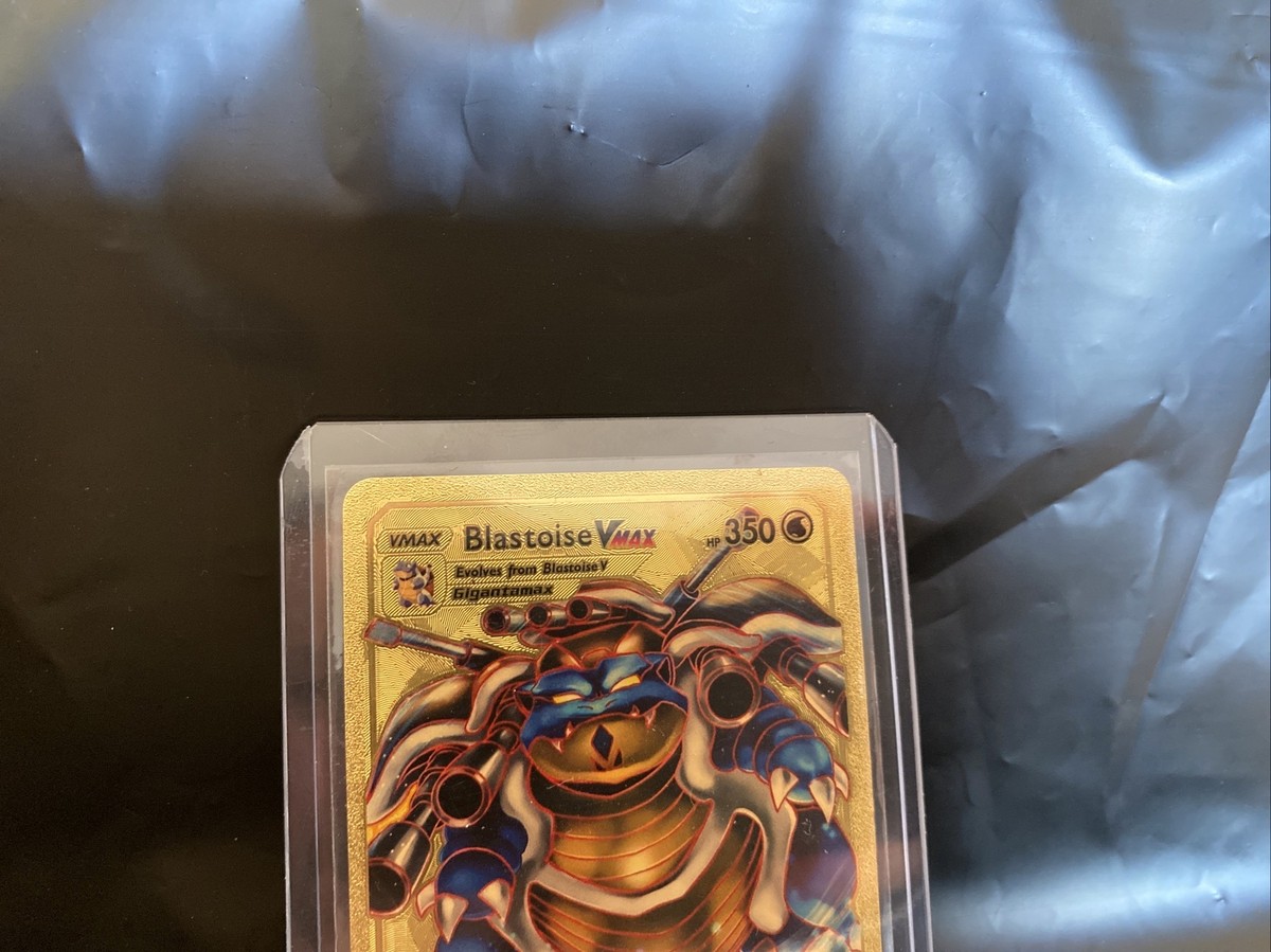 Blastoise VMAX Gold Foil Card NEAR MINT (NM) HP 350 Nintendo Promo 2020 Fan  Art