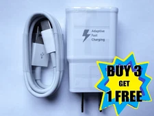 Adaptive Fast Charging Type C Cable + Wall Charger Adapter USB-C Cord 9V 1.67A