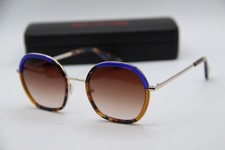 NEW WOOW SUPER BUSY 1 COL0131 BLUE BROWN TORT GRADIENT SUNGLASSES W/CASE 50-21