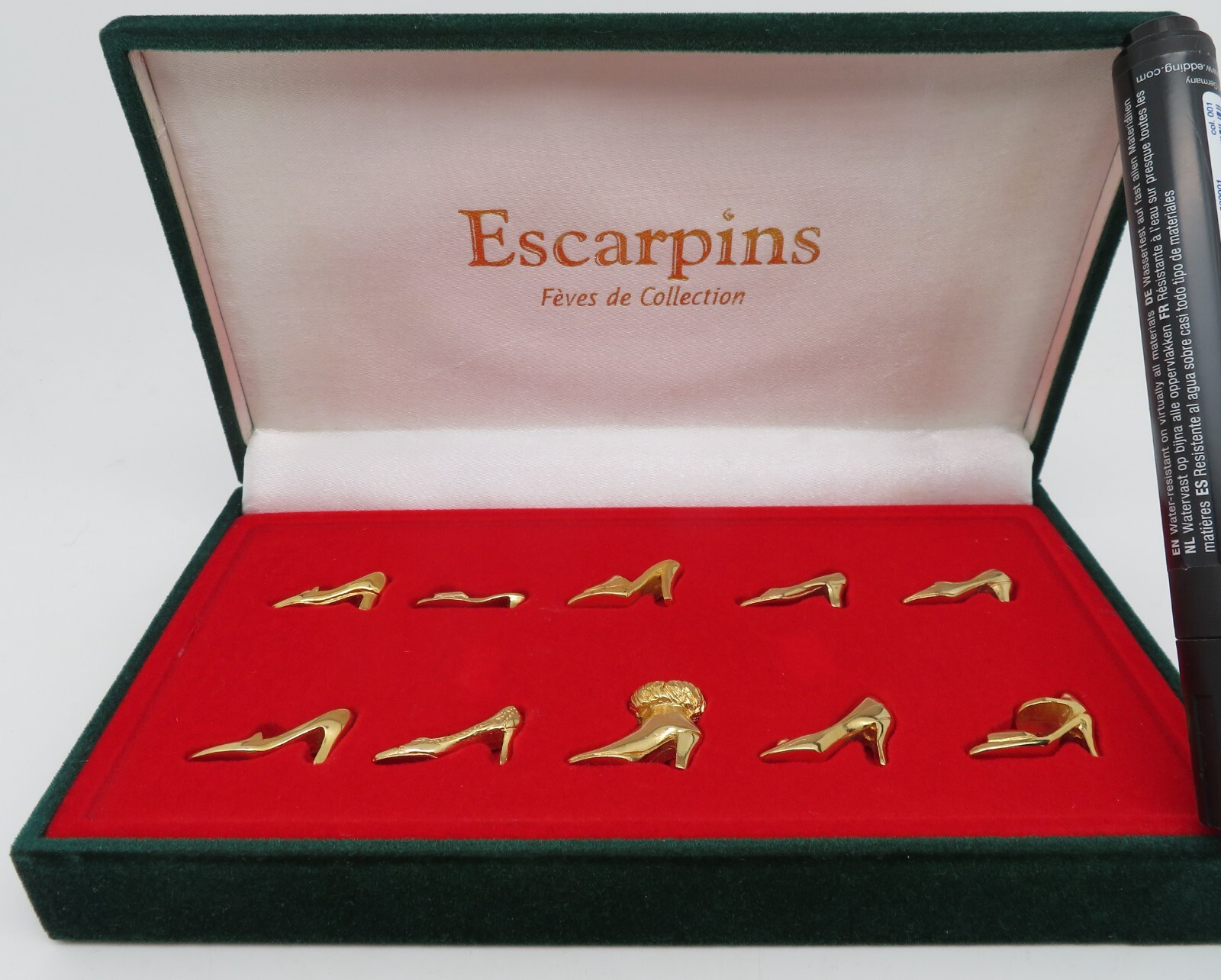 PANTOFOLA D’ORO 2005 Alcara Scarpe Oro Stivaletti Pantofole Statuina IN Metallo 3D a Scelta