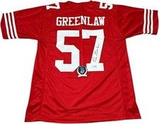 DRE GREENLAW SIGNED SAN FRANCISCO 49ERS CUSTOM JERSEY BECKETT BAS COA BP20095