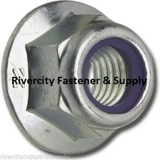 (25) 1/2-13 Nylon Insert Hex Flange Lock nuts / Stop nut / Nyloc 1/2x13  