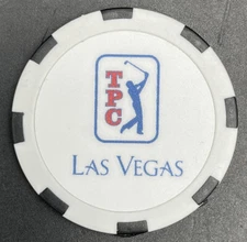 TPC Las Vegas Golf Ball Marker Poker Chip White Black
