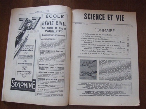 SCIENCE ET VIE N°364 JAN 1948 SOMMAIRE RAVITAILLEMENT EN VOL AVIONS LE CHOLERA - Picture 2 of 5