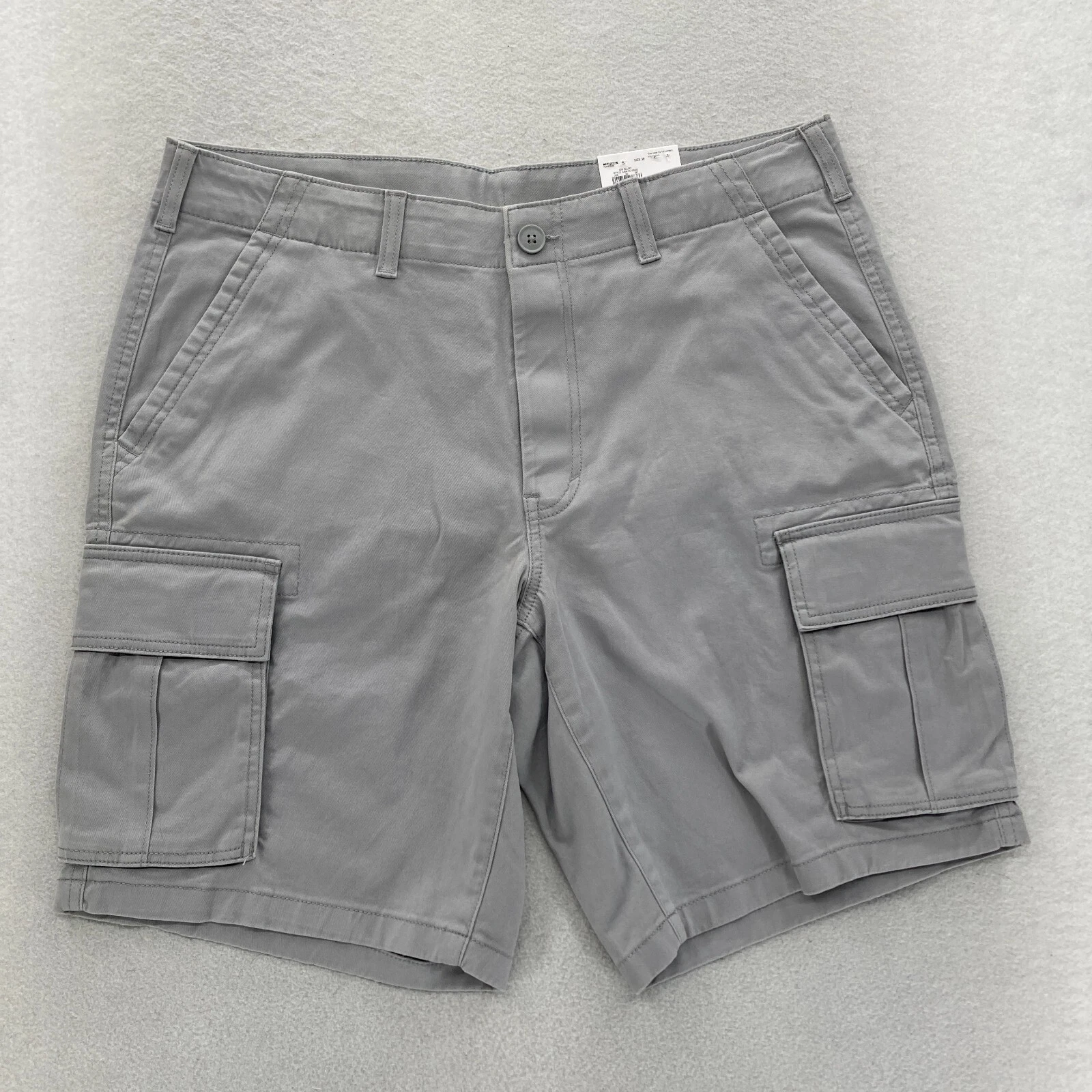 Sonoma Adaptive Cargo Shorts Mens 36 Gray Stretch Waistband Mid Rise Hiking NWT