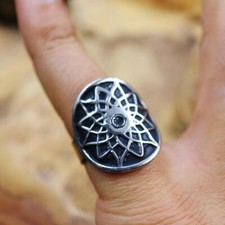 Antique Egyptian Silver Nickel Arabic/Islamic/Persion Ring Band Adjustable