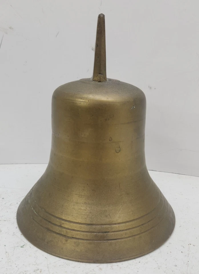 Campana/campana antiniebla de latón macizo de colección de 7" de alto y 6" de diámetro Foto 2 de 4