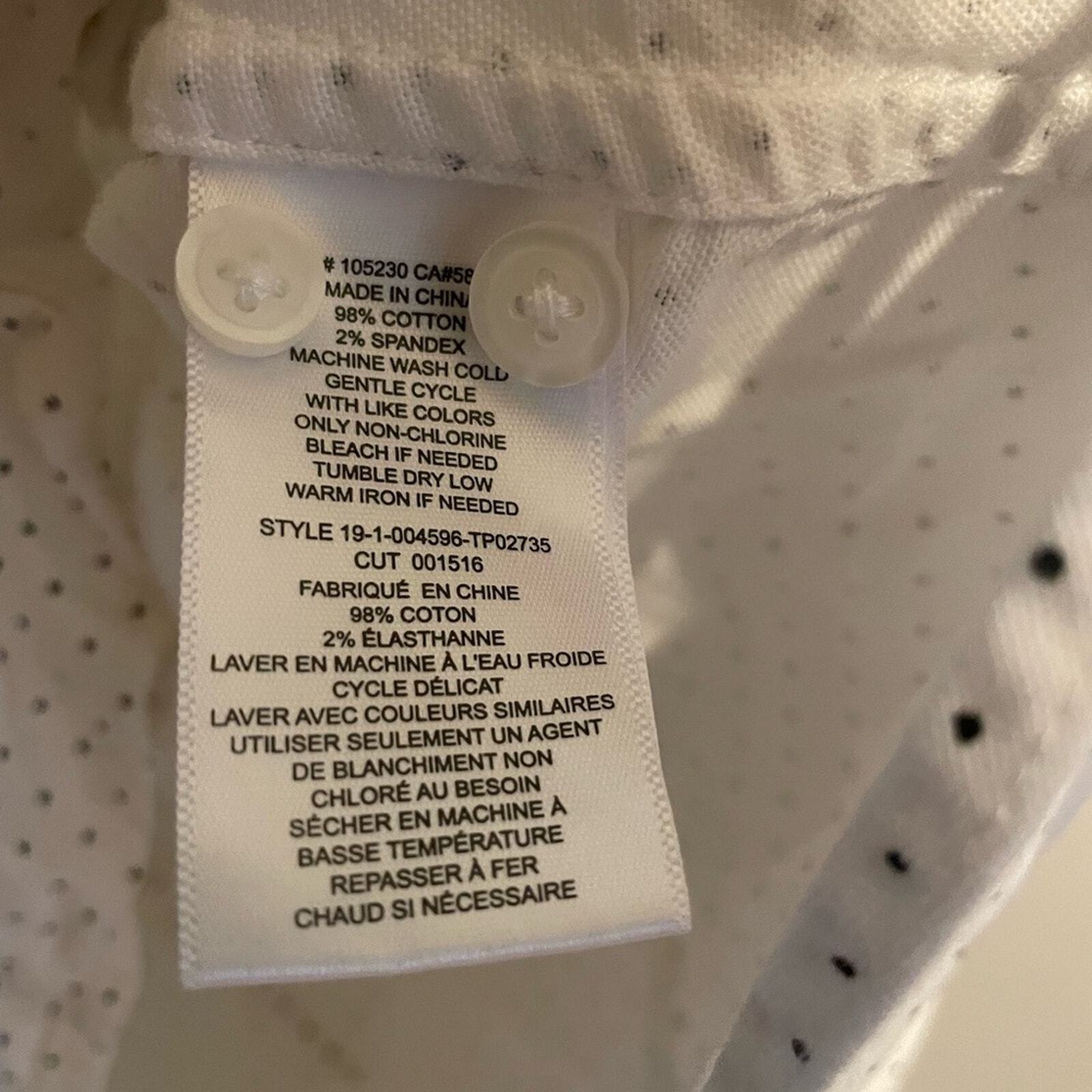 Current Elliott Polka Dot button down Top Size 2 - image 6