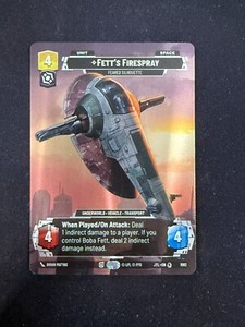 Star Wars Unlimited Fett's Firespray JTL 1046/262 Prestige Card