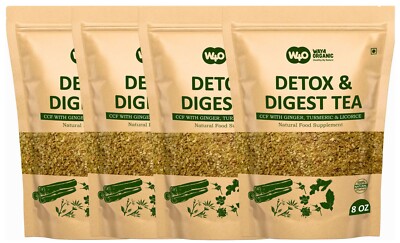 Detox and Digest CCF Tea with Ginger, Turmeric and Licorice Tea 8 Ounces(4 Pack)