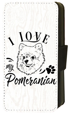 iPhone I Love My Pommersche Zitat Geldbörse Flip Handyhülle Cover 5/6/7/8/X/XS/XR.