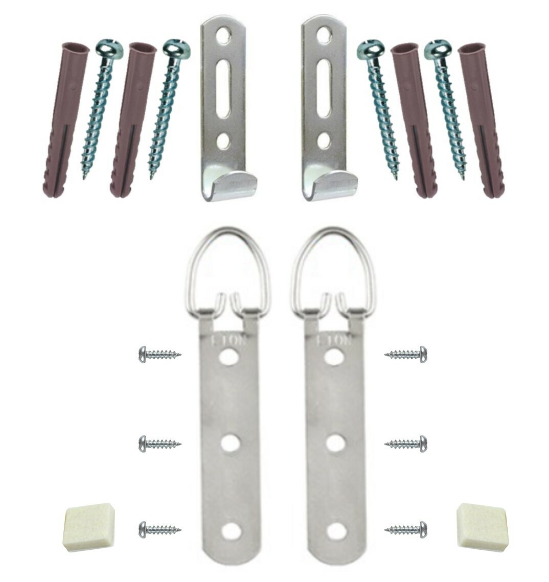 Picture Mirror Hangers Heavy Duty Large Frame Kit with Fittings for Hard  Wall