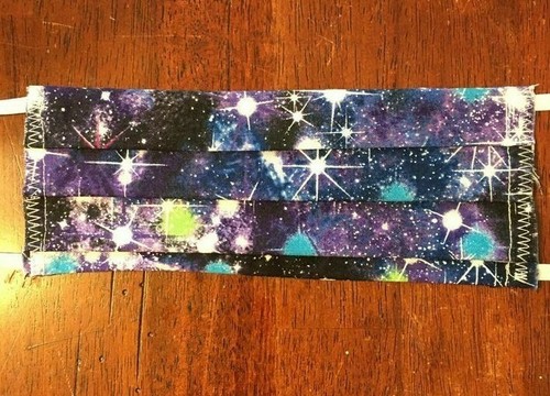 Universe Sparkle Face Mask.Pleated.Reuse.Cotton. - Picture 4 of 4