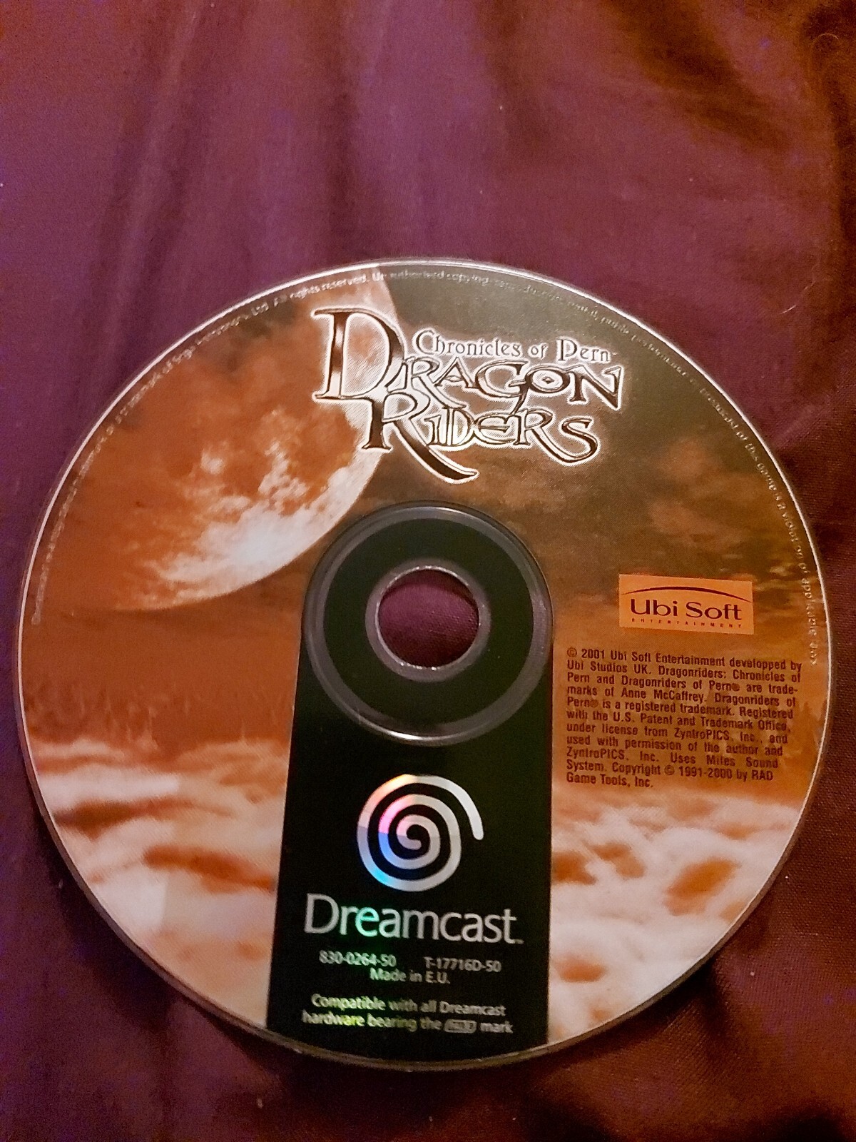 Jeu SEGA Dreamcast – Dragon Riders: Chronicles Of Pern – White Label Promo