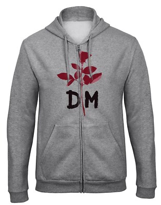 Depeche Mode Band Kapuzenpullover Hoodie Sweatjacke mit Reißverschluss-9532_Grau
