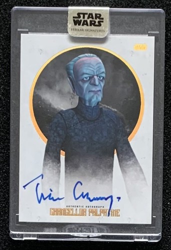 Star Wars Stellar 2017 Tim Curry Chancellor Palpatine Autograph Card Base /40 - Picture 3 of 6