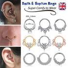 Daith Septum Earrings Nose Ring 8mm Piercing Tragus Hoop Cartilage 20G Silver UK