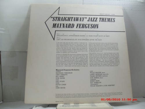 MAYNARD FERGUSON -(LP)- "STRAIGHTAWAY" - JAZZ THEMES - ROULETTE MONO 52076- 1961 - Picture 2 of 4