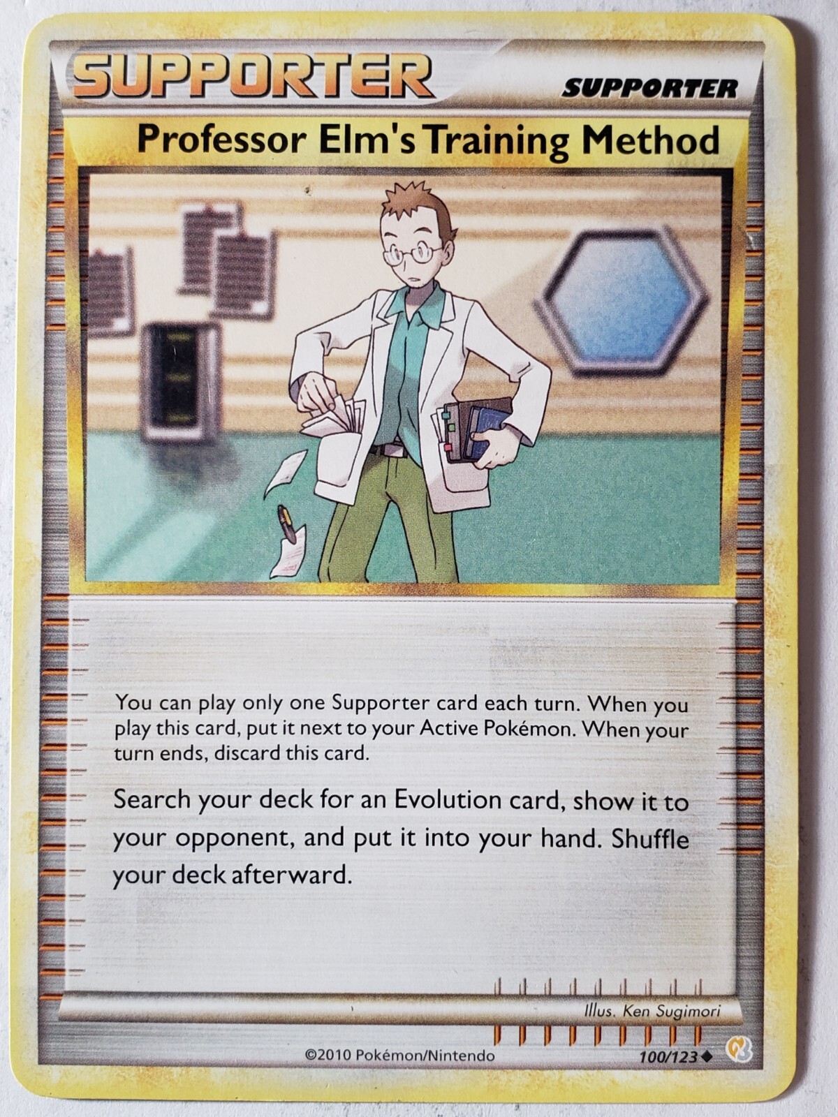 Professor Elms Training Method 100/123 PL / LP HeartGold SoulSilver Pokemon Card