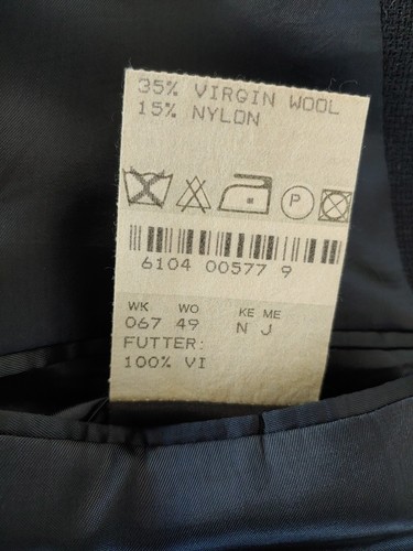 HUGO BOSS EINSTEIN Made in Italy,Grey Linen/Wool/Nylon, 3Btn Men's Blazer, US44L - Picture 9 of 9