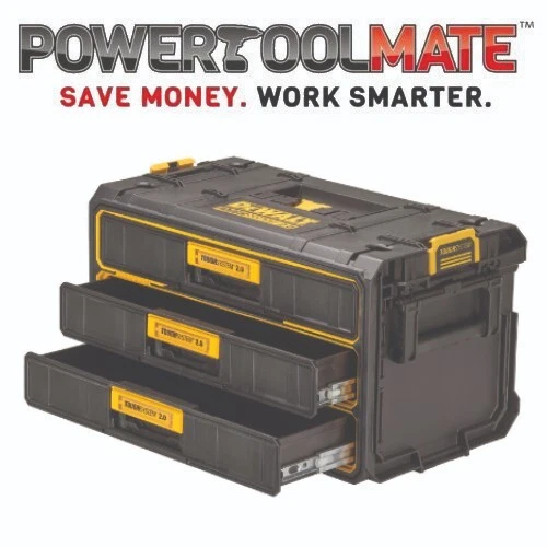 Dewalt DWST08330 1 Toughsystem 2.0 3 Drawer Unit Toolbox Stackable