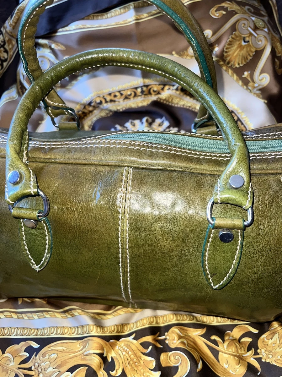 Olive green top satchel handbags
