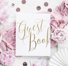 Gästebuch Hochzeit "Guest Book" weiß/gold Hochzeitsalbum Hochzeitsdeko
