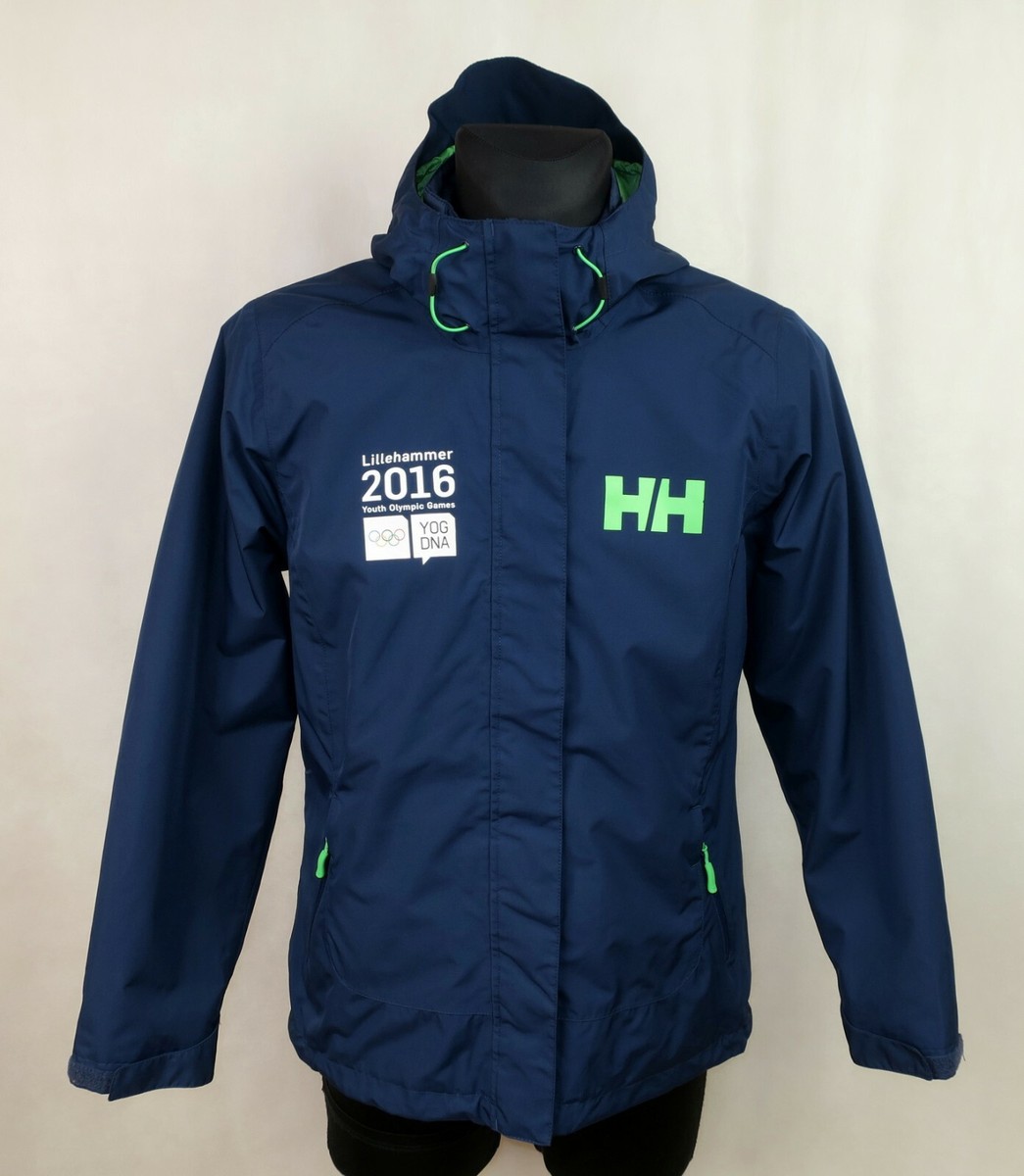HELLY HANSEN WOMENS NAVY BLUE HOODED INSULATED DOUBLE in
