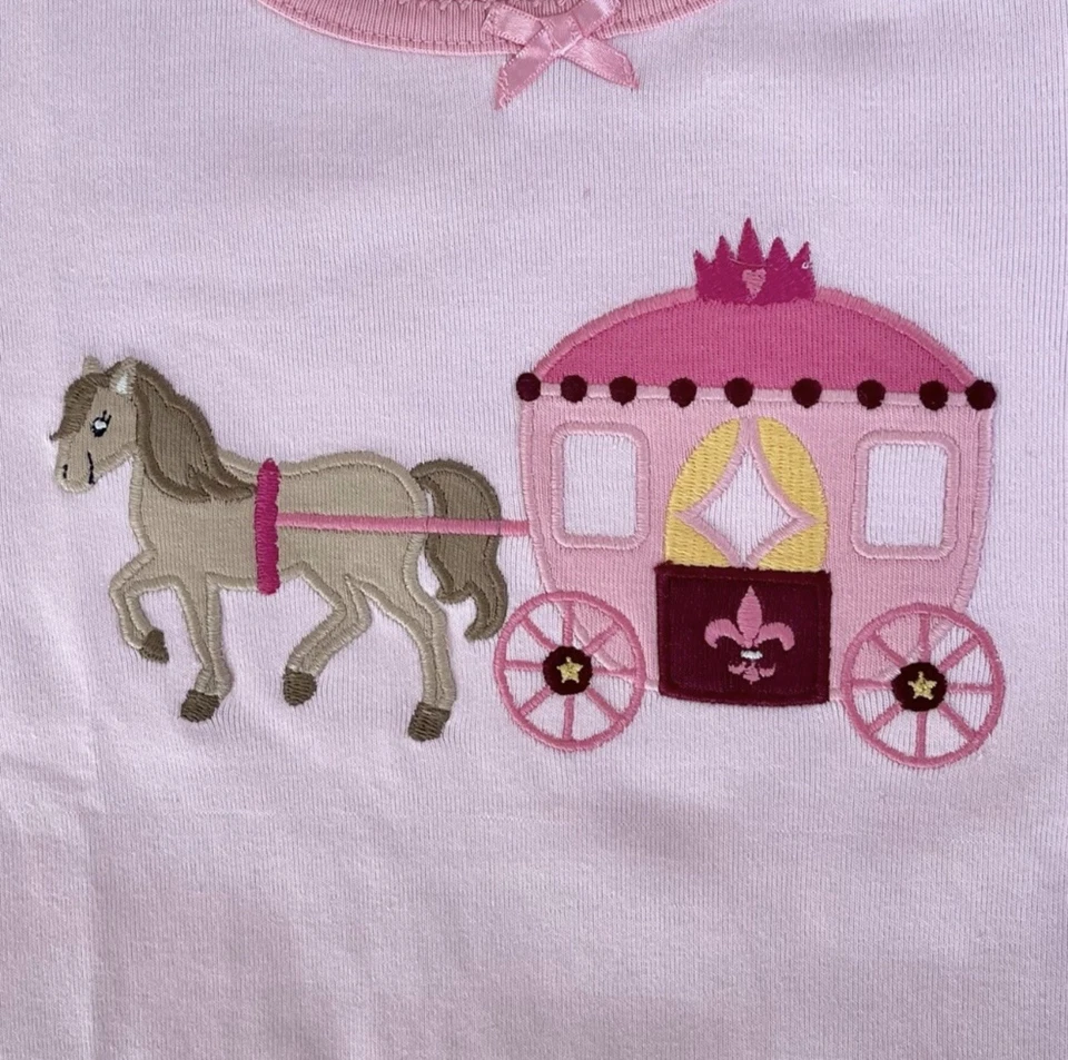 Gymboree Girls Pink Pajama Set Royal Castle Pattern NWT Size 12 - Image 2 of 4