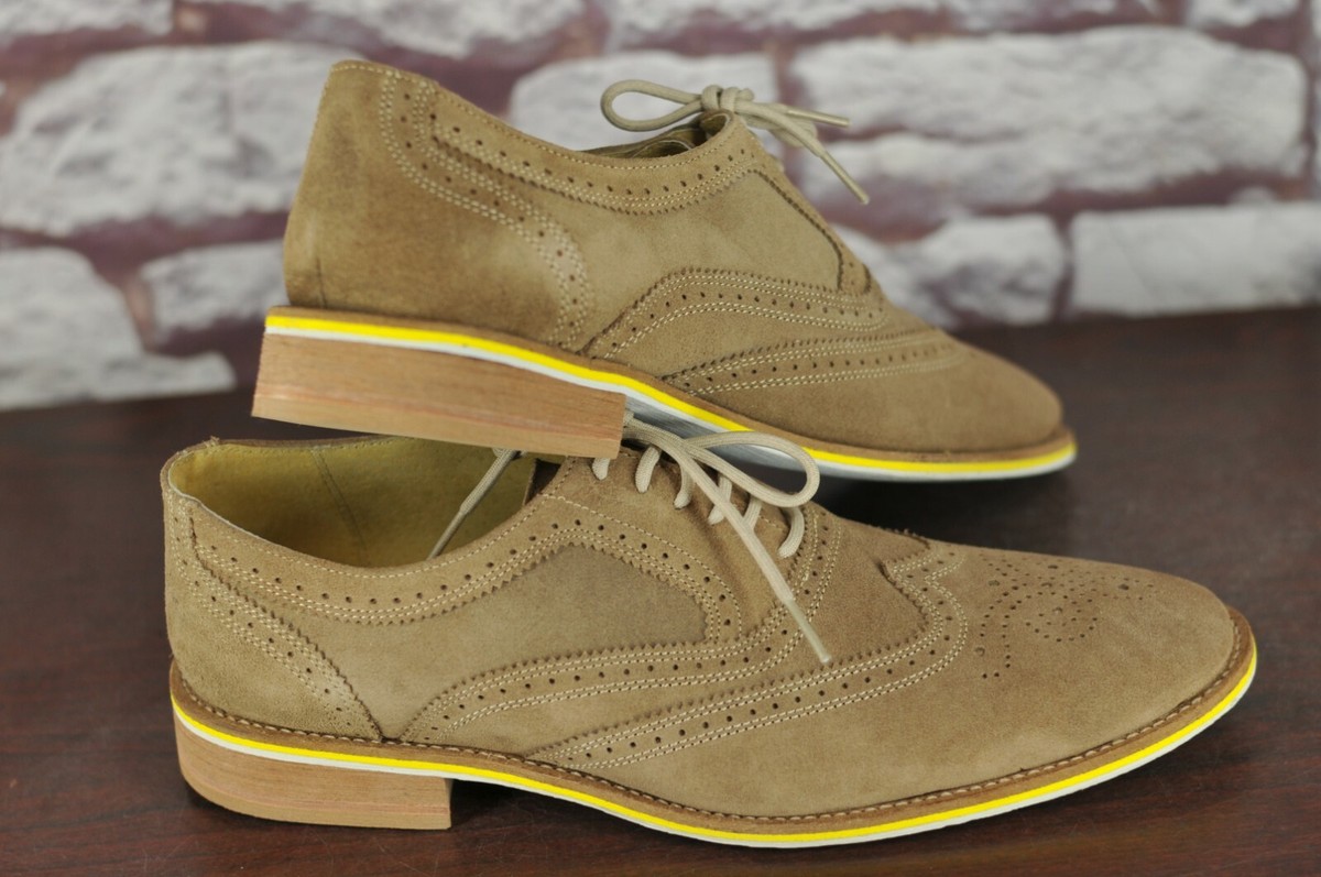 GIORGIO BRUTINI Wingtop Suede Leather Oxford. Camel. Size 13 Giorgio Brutini Shoes Men 9M Brown Collection Dress Academia  main image 3