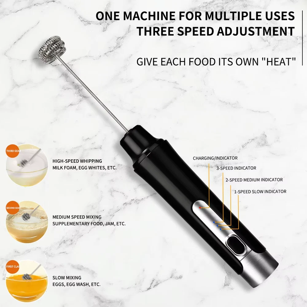 Milk Frother Handheld Foamer Coffee Maker Egg Beater Cappuccino Stirrer Mini Por
