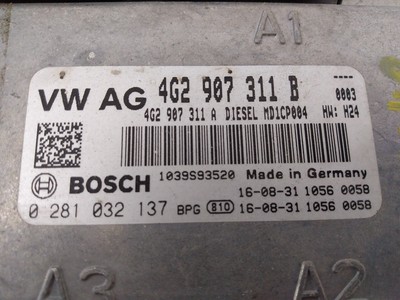 Ei1161 Audi A6 Allroad 2017 ECU Control Module 4G2907311B  