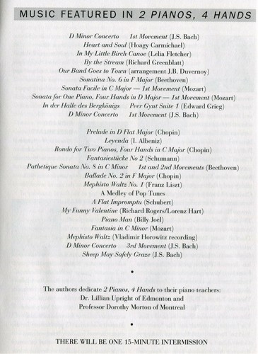 ELGIN THEATRE Toronto PLAYBILL STYLE 2 PIANOS 4 MANOS 2003 PROGRAMA Y TALÓN DE ENTRADAS - Imagen 6 de 9
