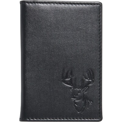 WEBER'S Brown LEATHER Pursuit Whitetail BUCK Deer Embossed Duo FOLD WALLET NEW