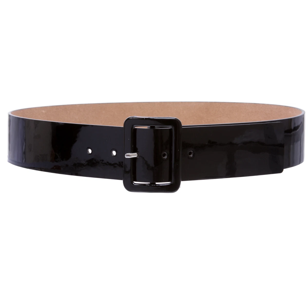Patent Black Wide Waist Corset Belt - Mila Schon Vintage Runway 25-28\