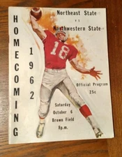 Vintage NCAA 1962 NORTHEAST STATE VS  NORTHWESTERN SRATE Football Program RARE