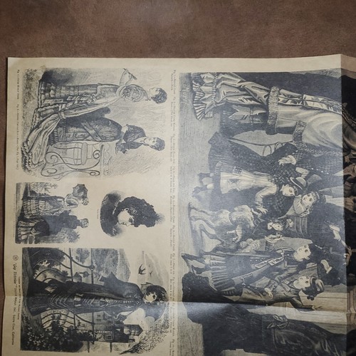 Harper’s Bazar Antique 24"x18" Magazine Poster / Newspaper Saturday Feb 26, 1883 - Picture 5 of 7