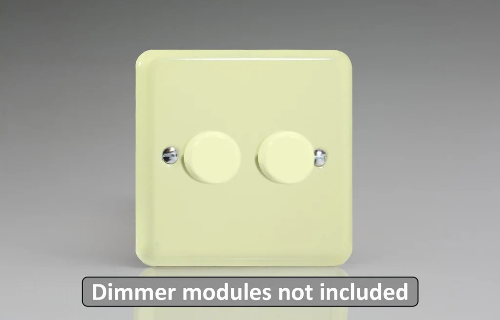 Dimmer White Matrix Faceplate Kit Lily Chocolate 2-Gang Varilight WY2.WC