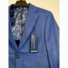 Nautica Jensen Navy Blue Active Stretch Blazer Sport Coat Mens S36 NC652 New
