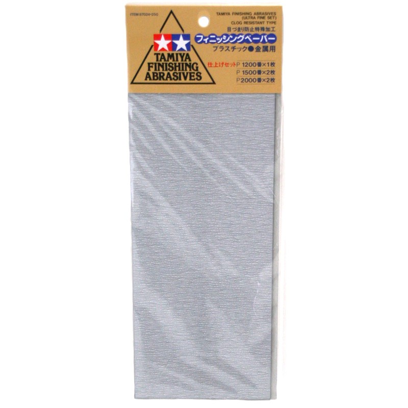 Tamiya Ultra Fine Finishing Abrasives 5 Piece Sandpaper Set for Models
