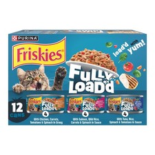 Friskies Fully Load&rsquo;d Chicken, Salmon, & Tuna Flavor Wet Cat Food Pack, 5.5 oz