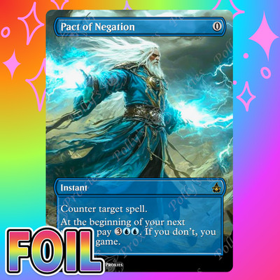 Pact of Negation FOIL Proxy Card with Custom Fantasy Art