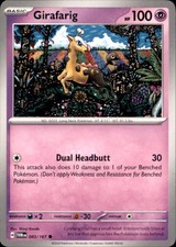 Pokemon Girafarig 83/167 Twilight Masquerade Non-Holo 3 Card Lot