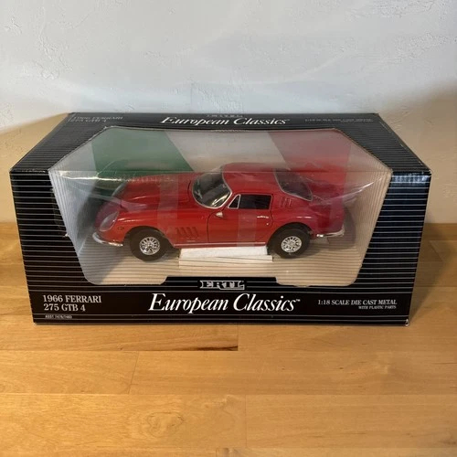 ERTL European Classics 1:18 1966 FERRARI 275 GTB 4 Diecast Model 7483 RED New