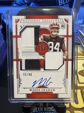 2025 Panini National Treasures Mason Graham Dual Rookie Patch Auto /99 Browns