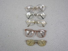 Lot of 5 Vintage Eyeglasses Metal Plastic Optical USA Opticolors Pathway 80s