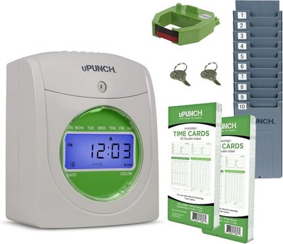 uPunch HN1500 Starter Time Clock Bundle for Small Business Employee Punch Clo...