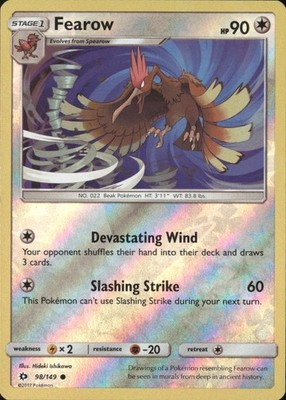 Fearow Common SM01 SM Base Set 98/149