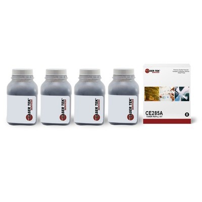 4Pk LTS CE285A Black Toner Refill Kit Compatible for HP LJ Pro P1102W P1109W