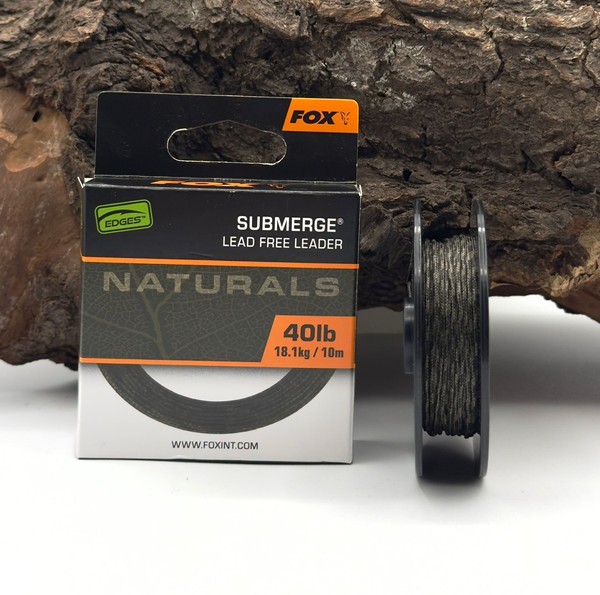 Fox Edges Naturals Submerge Leader 40Lb 10M 18,1Kg Vorfachmaterial Sinking-image